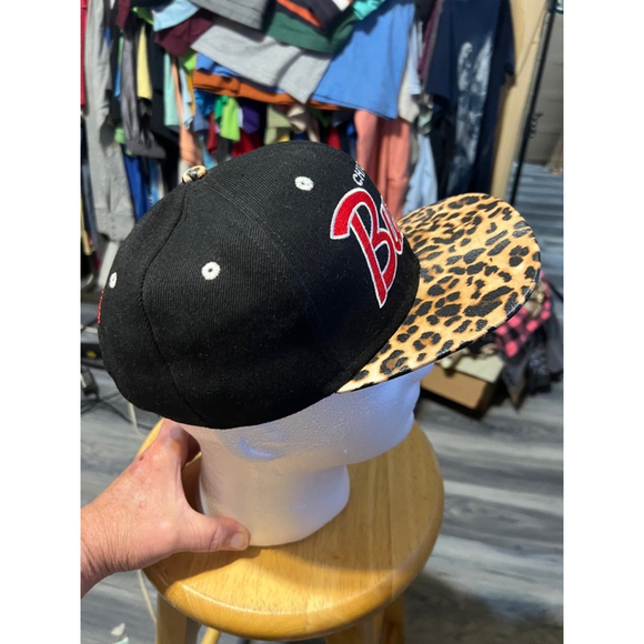 Unisex Mitchell & Ness Chicago Bulls Hat Adjustable Black Leopard Print - Picture 3 of 5